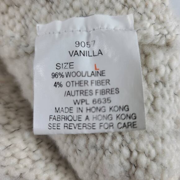 Woolrich Hand Framed Wool Knitted Zip Up Vintage Vest Winter Christmas Motif L - Picture 4 of 4